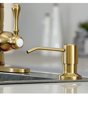 Soap Dispenser for Kitchen Sink Brushed Gold, Built in Stainless Steel Kitchen