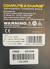 CPS CC220 Compute-A-Charge Refrigerant Charging Scale with Case
