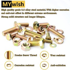 Complete 511-Piece Metric Fastener Set with Hex Nuts, Bolts & Washers