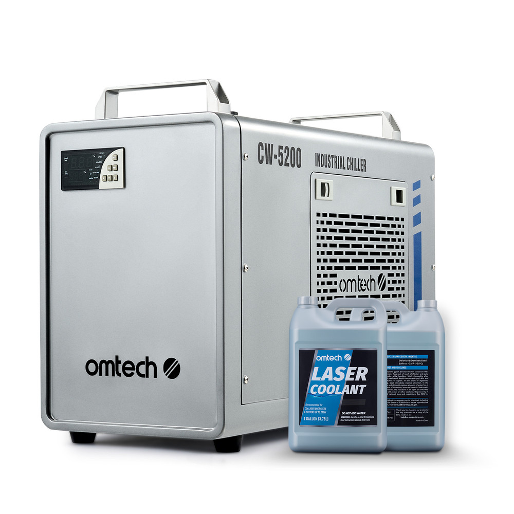 OMTech CW-5200 Water Chiller for CO2 Laser Engraver Cutter 2 Pack Laser Coolant