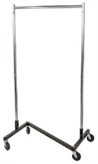 Clothing Clothes Rack Z-Truck Rolling Locking Casters 68″ x 36″ Single Rail