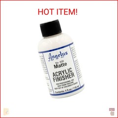 Angelus Matte Acrylic Finisher 4 fl oz – Flexible Clear Coat for Leather Shoes,
