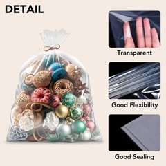 40 x 58 Inches 2 Mil Clear Plastic Storage Bags, Extra Large Flat Plastic Bag…