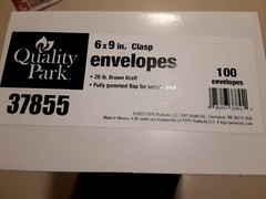 Quality Park Clasp Envelope Clasp/Seal 28lb Brown Craft 100/Box 37855