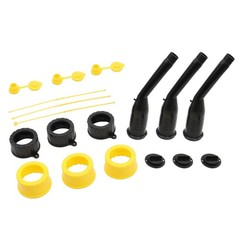 3 Kit Old Style Replacement Gas Can Spout with Nozzles Screw Collar Vent Caps