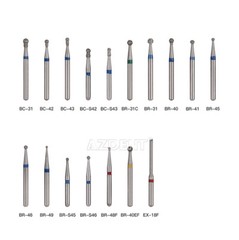 57 Types Dental Diamond Burs For High Speed Handpiece AZDENT 5pcs/Box US
