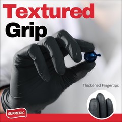Supmedic Disposable Nitrile Gloves, 5Mil Chemical Resistant Powder-Free Latex-Fr