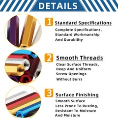 M3 Aluminium Alloy Female Long Nut Thread Pillar PCB Spacer Studs Standoff Hex