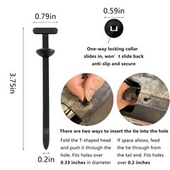 150-Pack Durable Nylon Cable Tie Buckles: Secure Automotive Fastening Solution