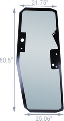RH Glass Door T205160 fits John Deere 450J 550J 650J 700J 750J 850J 850Jr