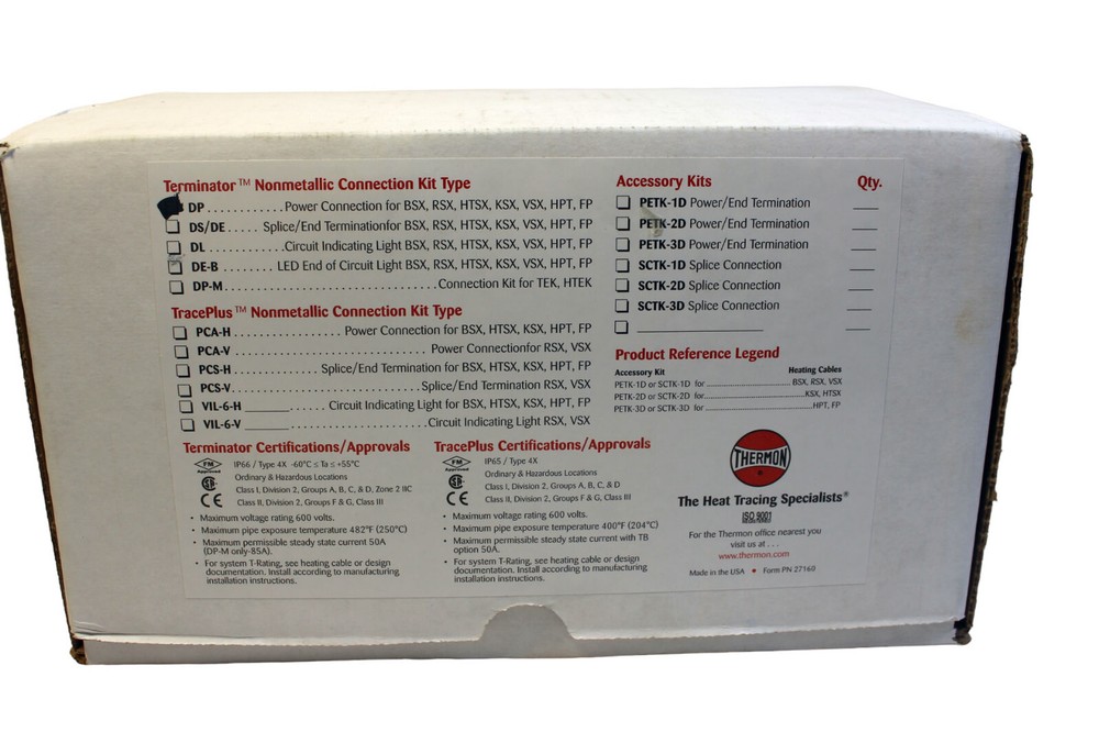 Thermon 23400 DP Terminator Nonmetallic Connection Kit Type DP Splice Kit