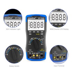 Digital Multimeter Voltmeter TRMS 6000 Count AC/DC NCV 750V/1000V 20A Ohm Tester