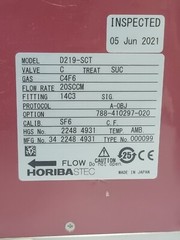 Horiba STEC D219-SCT C4F6 20 SCCM, Lam 788-410297-020 Mass Flow ,Unused,Jp&96300