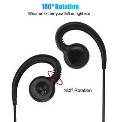 PTT Mic Swivel Earpiece for Motorola Radio Walkie Talkies CLS1410 CP200 CLS1110