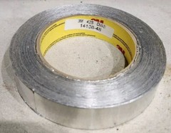 3M™ Aluminum Foil Tape 425, Silver, 1 in x 60 yd, 4.6 mil HVAC