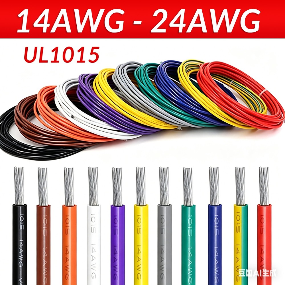 UL1015 14/16/18/20/22/24 AWG Stranded Wire Tinned Copper PVC Electronic Cable