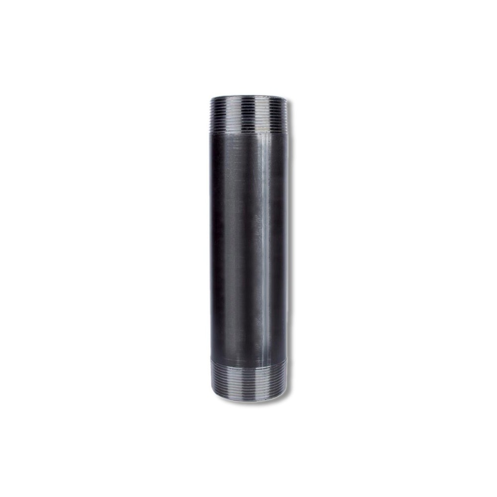 STZ Industries 2-1/2 in MIP each X 2-1/2 in MIP Black 8 in Nipple 350212X8