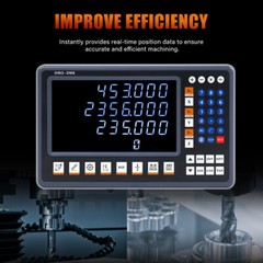 TOAUTO 2/3 Axis 8” Digital Readout LED Dro Glass Linear Scale for Milling Lathe