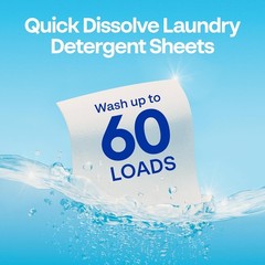 60 Loads Earth Breeze Laundry Detergent Sheets Fresh Scent Liquidless Soap 3in1