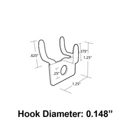 Azar 700017 Metal Prong Hook 20-Piece Set
