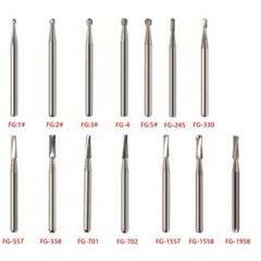 Dental FG Burs High Speed Handpiece Round Friction Grip Tungsten Carbide Steel