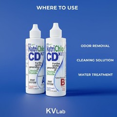 The Original NatriChlor CD Set W/ Accu-Drop Bottles HCL Extra Large Size 8 Fl Oz