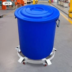 55 Gallon Drum Dolly Stands Q235 Steel Barrel Dolly Carts With 5 Wheels