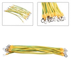 Ground Wire 10cm/20cm/30cm 20pcs BVR Solar PV Ground Wire Yellow-green