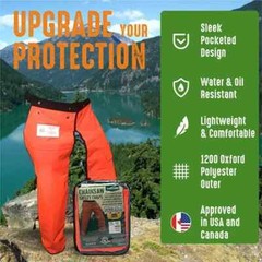 Cold Creek Chainsaw Chap 37″ (MED) CHAP KIT—BONUS—FREE PAIR OF GLOVES!!!
