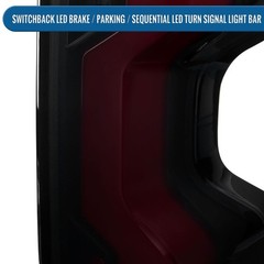 19-26 Silverado 1500 20-23 2500HD 3500HD LED Tail Lights Switchback Black Smoke