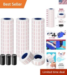 Price Gun Labels Stickers refill ink rolls for label guns 15000 pcs