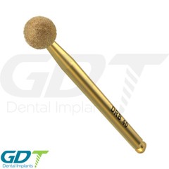 Gold Diamond Round Ball Bur Bon Cut & Shape, Dental Im plant Sur gical Tool