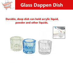Dental Glass Dappen Dish Can hold acrylic liquid, powder and other liquids, 1/2