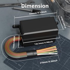Waterproof 12v Fuse Relay Box 12 ATO/ATC Fuse and 4 Way Relay Block with Pre-Wir
