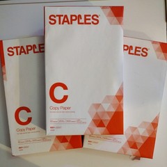 3 PACK Staples Copy Paper 8.5 x 14 in White 92 Bright 1500 Sheets 127035