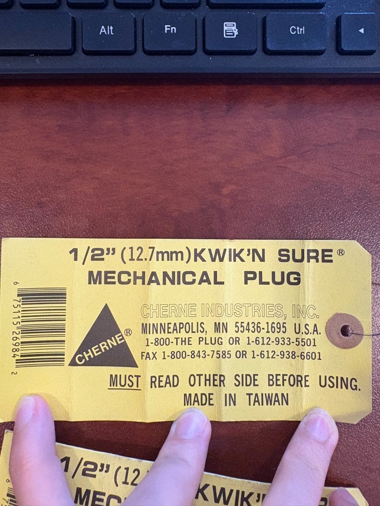 Cherne Kwik ‘N Sure 1/2 in. (12.7mm) Mechanical Plug