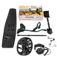Detector de Metales Impermeable,Alta Precisión y Pinpoint 11″ bobinas