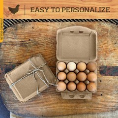 Ruralty Recycled Cardboard Egg Cartons 200ct Dozen 4×3 Vintage Bulk Egg Cartons