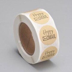 Happy Mail labels stickers 500 ea per roll Great for Ebay Orders & Envelopes