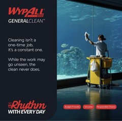 WypAll GeneralClean X60 Cloths Multi-Task Cleaning Wipes (34790), Pop-Up Box