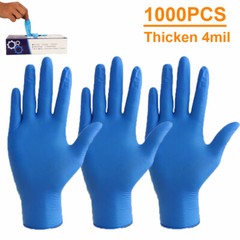 2000pcs Non-Latex Nitrile Gloves Powder Free Thicken 4 mil M/L Durable Rubber US