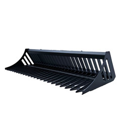 Greatbear Skid Steer Rock Bucket Attachment – Heavy Duty Rock & Debris Skeleton