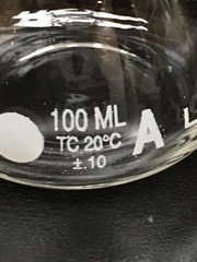 ChemGlass Cat No CG-8578-100 Class A Volumetric Flask 100mL