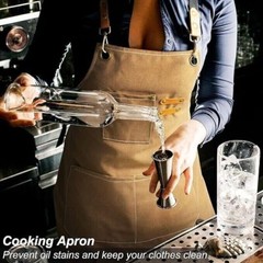 HEAVY DUTY Canvas Kitchen Chef Cooking Apron Cross-Back Adjustable Bib Work BBQ