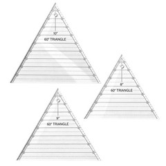 3 Pcs 60 Degree Triangle Ruler for Quilting, Quilting Templates Rulers 8 9 10