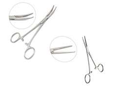 2pc Fishing Set 5″ Straight + Curved Hemostat Forceps Locking Clamps