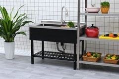 Utility Sink huge DOG washing station 40” Balck Commercial Watersink
