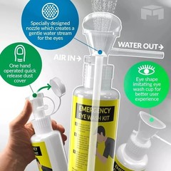 Portable Eye Wash Station OSHA Approved Wall-Mounted First Aid Eye Wash Kit NEW