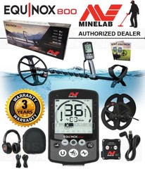 MINELAB EQUINOX 800 METAL DETECTOR with 6″ and 11″ Coil + 3 YEAR WARRANTY +