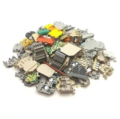3lbs of Randomly Assorted DIN Rail Terminal Blocks, Phoenix, WAGO, ME, Entrelec